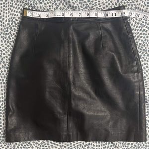 Vintage high waisted leather mini skirt